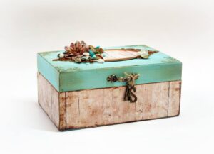 pudełko scrapbooking, w stylu vintage, steampunk, doskonały prezent na urodziny , imieniny